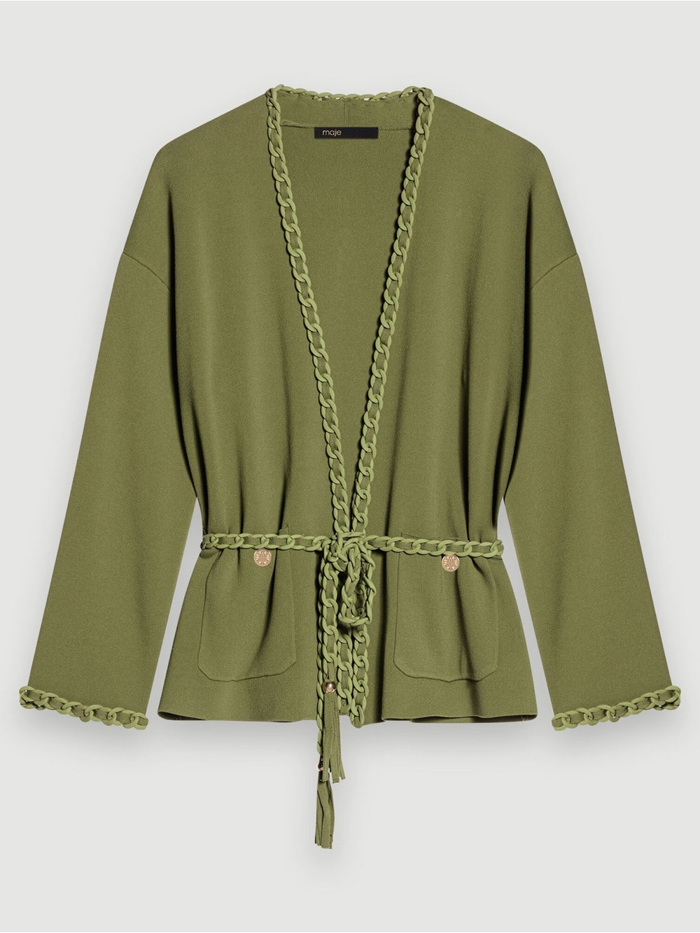 Maje Cardigan with braided trim